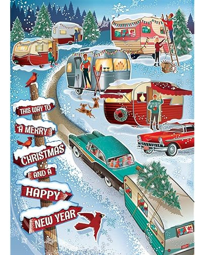 Cobble Hill 1000 Piece Puzzle - Christmas Campers - Sam...