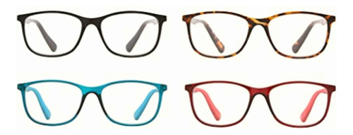 Icu Eyewear Paquete De 4 Gafas De Lectura Mezcla De Moda