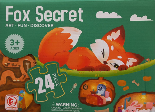 Rompe Cabezas Infantil Fox Secret Puzzle Animales Animado