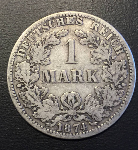 Ale083 Moneda Alemania Imperio 1 Mark 1874 A F Plata Ayff