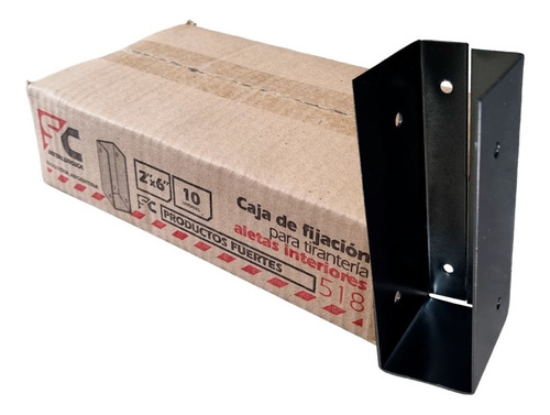 10 Cajas Fijación Entera Para Tirante De Madera 2x6 Techos