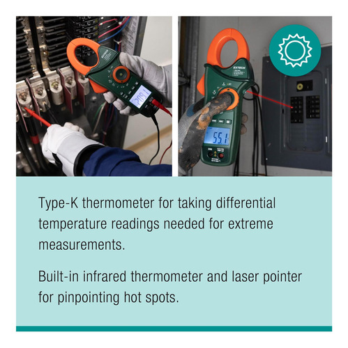 Extech Ex820a 1000a Medidor De Abrazadera De Ac Verdadero Ir