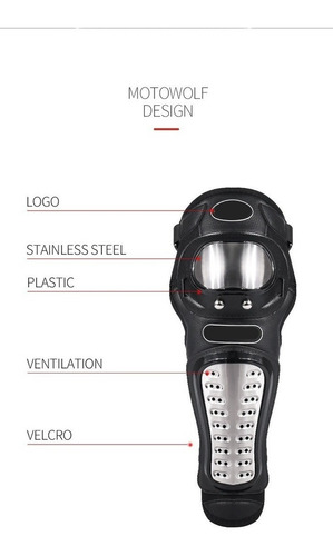 Imagen 5 de 9 de Kit Protecciones Motociclista Rodillas Codos 4 Pz