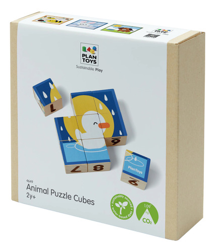 Minicubo Puzzle Plantoys 6 Actividades Madera Premium