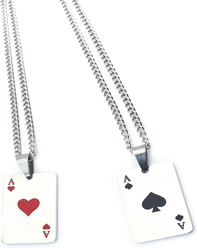 Collar Unidad Carta De Póker Plata 950 Casino