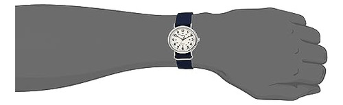 Reloj Timex Weekender Para Hombre De 40 Mm, Caja Plateada, Y