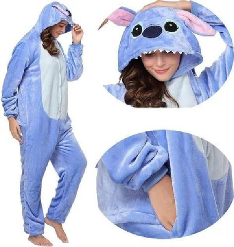 Adulto Cosplay Stitch Pijama Mameluco Traje Envío Gratis