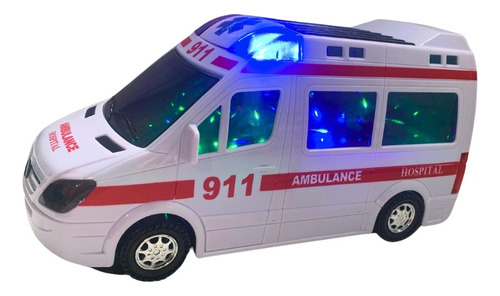 Carrinho Ambulância Anda Toca Musica E Varios Efeitos De Luz