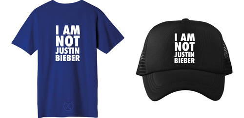 Polera No Soy Justin Bieber + Jockey Gorro - Estampaking