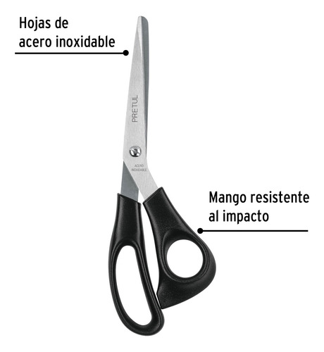 Tijeras Casa Oficina 8´ Papel Carton Mango Comodo 23185