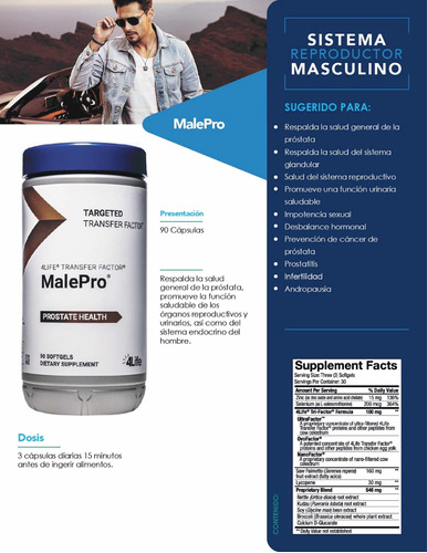 Malepro / Salud De La Prostata / Infertilidad / Andropausia