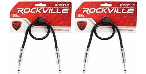 Cables Para Instrumentos 2 Rockville Rcgt1.5b 1.5' 1-4  Ts T 