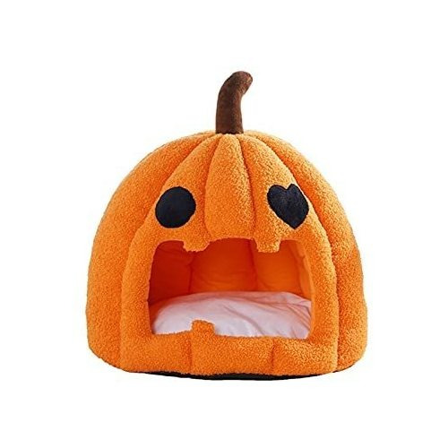 Saturey Relay Calabaza De Halloween Cama Para Gatos Casa Inv