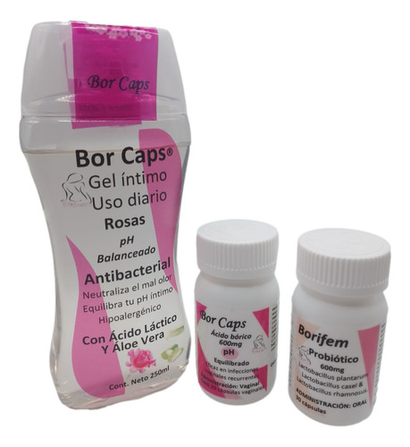Kit Cuidado Íntimo Femenino Bor Caps