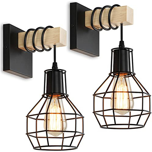 Farmhouse Wall Light Fixtures Set Of 2, Industrial Wall...