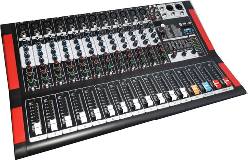 Imagen 1 de 2 de Consola Mixer Potenciada 12 C Usb Bt Efectos Mp3 Grab Sxm406