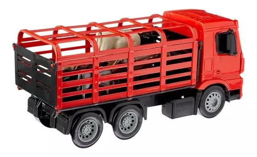 Caminhão Brinquedo Boiadeiro Com Boizinhos Top Truck