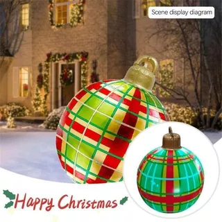 60cm Inflatable Christmas Ball Outdoor Garden Giant Pvc