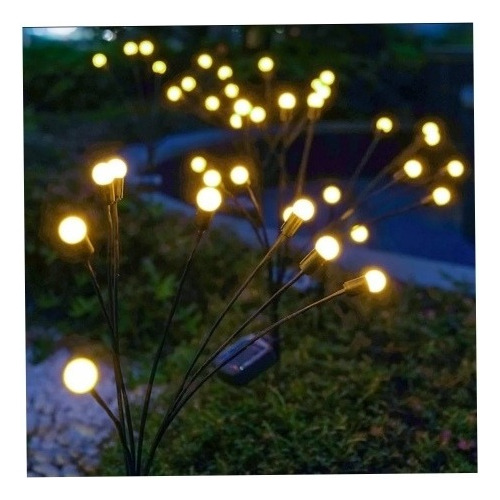 Luces Solares Luciérnagas De Estaca En Luz Cálida Pack 2und