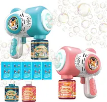 Comprar 2 Pistola De Burbujas Juguetes Burbujas Eléctrica Con Luz 