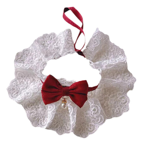 Gato Encaje Bowknot Collar Gato Tocina Vestida Suministros