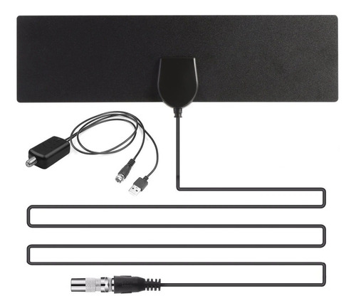 Antena Interna + Amplificador Sinal Hdtv Para Tv Digital 04a