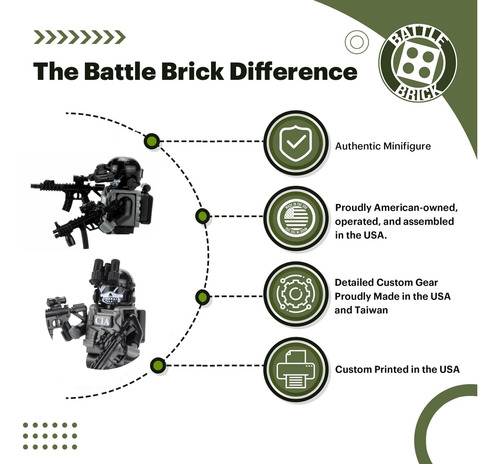 Battle Brick Cia Ghost Sad/sog Commando Minifigura Personali