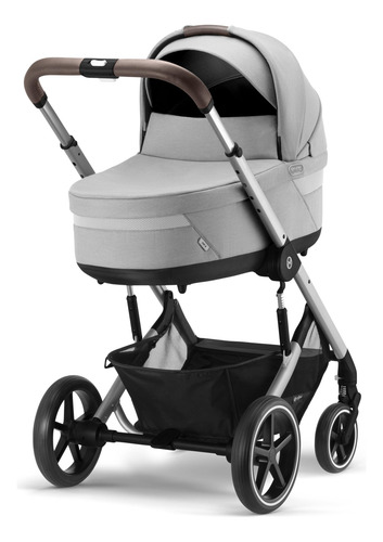 Cuna Cybex Cot S Lux 2, Color Gris Lava, Con Asa De Transpor