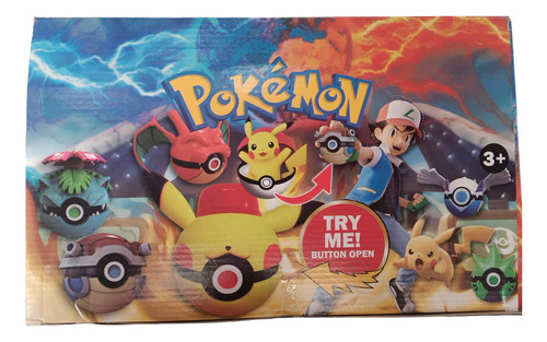 Set 12 Pokebolas Con Diseños Pokemon Sorpresa