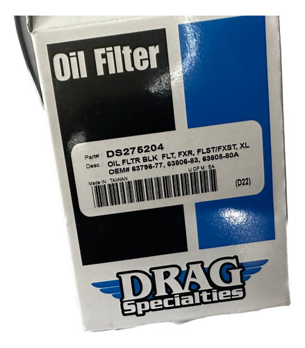 Filtro De Aceite 90-99 Harley-davidson Softail Fat Boy Flstf
