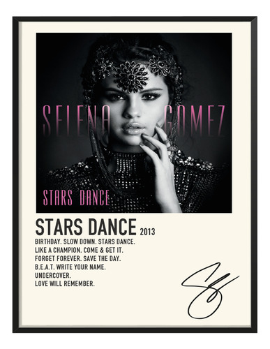 Poster Selena Gomez Album Music Tracklist Stars Dance 80x40