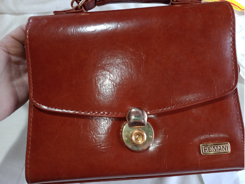 Cartera Retro Vintage Marrón Con Manija De Mano Y Desmont 