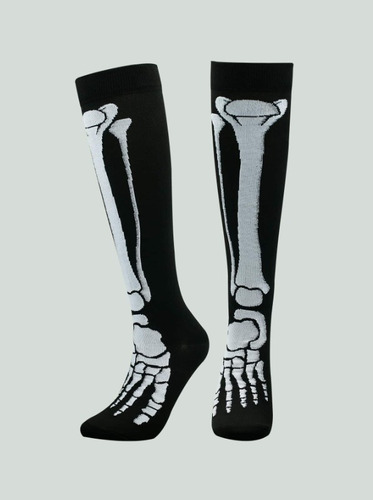 Medias De Compresión Divertidas. Esqueleto, Huesos Halloween