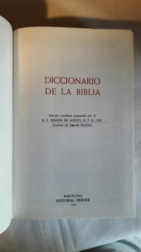 Imagen 5 de 10 de Diccionario De La Biblia Autores Haag Van Den Born Y Ausejo