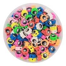 Comprar 20 Dijes Pasantes Fimo Flor Con Símbolo Yin Yang Color Surt
