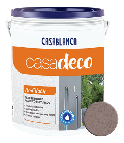 Casadeco Revestimiento Acrilico Texturado A Rodillo 25 Kg Color Savia De Anacardo