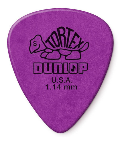 Imagem 1 de 6 de Palheta Dunlop Tortex 1.14mm Roxa Guitarra Kit 6 Unidades