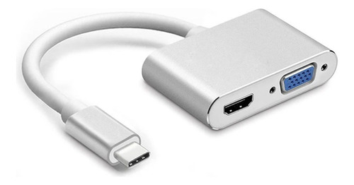 Hub Adaptador Usb Tipo C Compatible Con Hdmi Vga