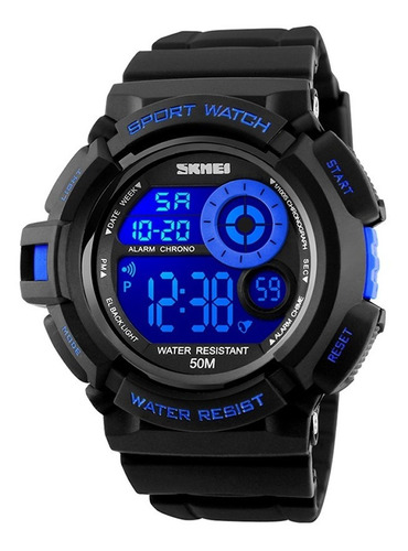 Reloj Impermeable Digital Hombre 7 Colores De Luz Led