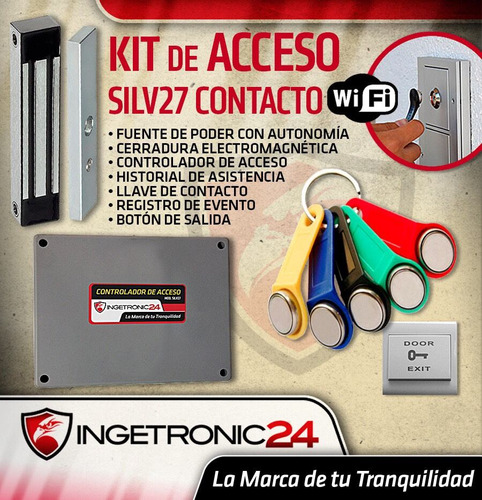 Kit Control Acceso Total Ingetronic24 Llave De Contacto