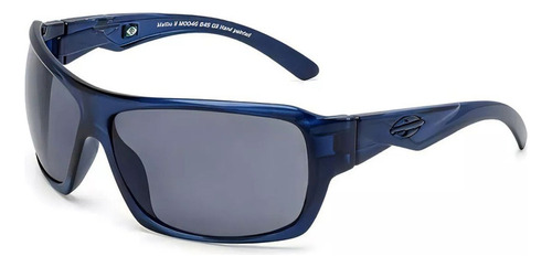Óculos De Sol Mormaii Malibu 2 Azul Translucido 0046 84503 Lentes Cinza Escuro Polarizado
