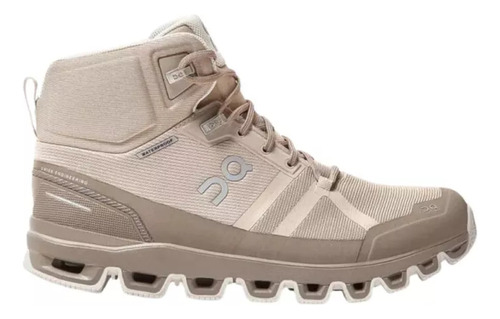 Botas Senderismo On Running Cloudrock Waterproof Beige Mujer