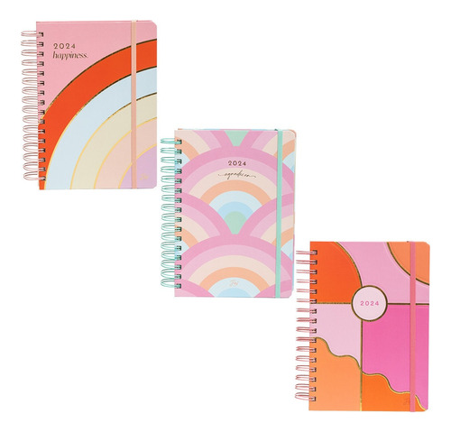 Agenda Fw Pastel 15x21 Diaria Espiralada