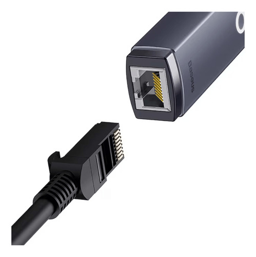 Adaptador Baseus Tipo-c A Rj45 1000mbps Windows Linux, Negro