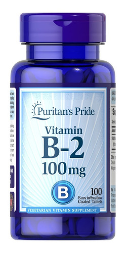 Vitamina B2 Riboflavina 100mg 100ta - Unidad a $830