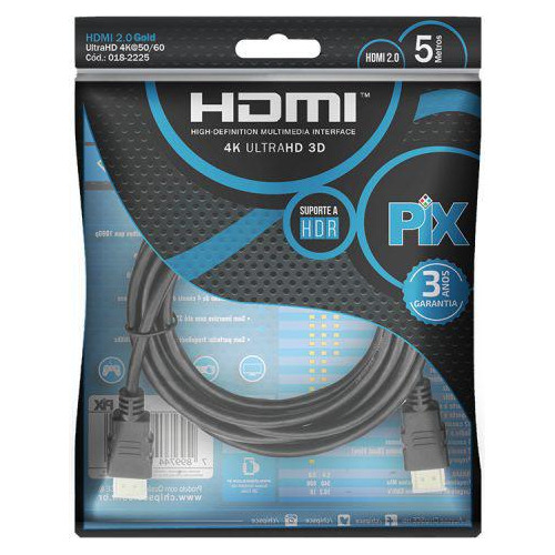 Cabo Hdmi Gold 2.0 - 4k Hdr 19p 5m