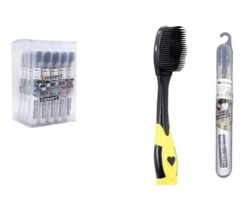 Cepillo Dental Nano, Estuche Plástico Negro Pack 20 Unidades