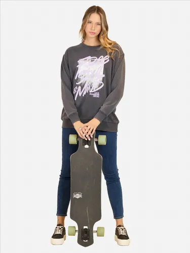 Poleron Cr Waves Gris Mujer Maui And Sons