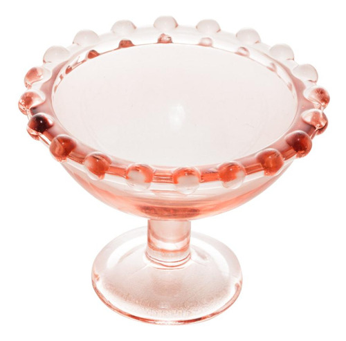 6 Taças Wolff Pearl Rosa De Cristal 8cm X 6cm