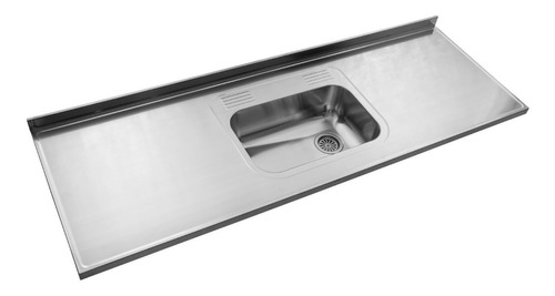 Mesada Acero Inox Con Pileta Simple De 180 Marca Johnson 430